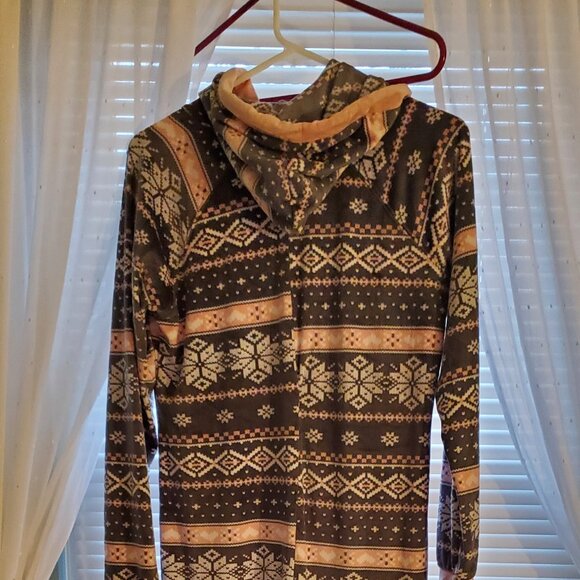 Hooded Velour Onesie Unionsuit Pajamas Small - Picture 5 of 5